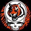Skull Sticker Tiger Strips Image